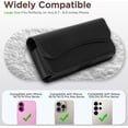thumbnail image 3 of Holster for iPhone 15 Pro Max 15 Plus, 14 Pro Max 13 Pro Max, Galaxy S24 Plus Fold 5/4/3 - Premium Cell Phone Case with Belt Clip [Magnetic Closure] Phone Belt Holder for Men, Black, 3 of 8
