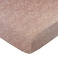 thumbnail image 1 of SheetWorld Fitted 100% Cotton Percale Portable Mini Crib Sheet 24 x 38, Mauve Leaves, 1 of 4