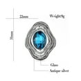 thumbnail image 2 of Kachbutis Personalization Women's Austrian Crystal Geometric Big Cocktail Statement Rings Retro Jewelry Size 10, 2 of 4