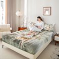 thumbnail image 3 of Erosebridal Woodland Animal Bear Full Size Sheets 4-Piece For Teens Adults,Watercolor Jungle Wildlife Bed Sheets For Boys Girls, 3 of 5