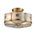 thumbnail image 1 of Elk Lighting Preston 2 Light Semi Flush Mount in Brushed Brass, 1 of 1