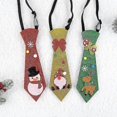 thumbnail image 3 of Funny Christmas Santa Claus Snowman Felt Tie Merry Christmas Gifts For Kids Adults 2024 Happy New Year Party Photo Props Elastic, 3 of 5