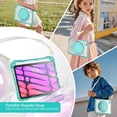 thumbnail image 2 of Case for iPad Mini 7 A17 Pro / Mini 6, iPad Mini 6th/7th Gen 2021 2024 8.3 Inch Shockproof Rugged Protective Cover with 360 Rotating Stand Pencil Holder Hand/Shoulder Strap Transparent Back, 2 of 6