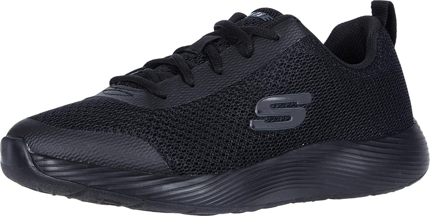 skechers black no lace shoes