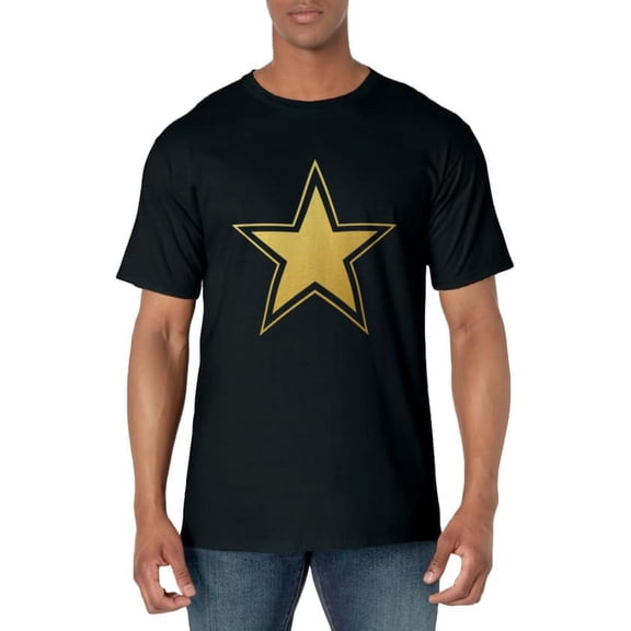 Black Shirt Gold Star CUTE