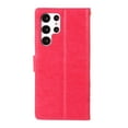 thumbnail image 3 of Cute Butterfly Phone Case for Samsung Galaxy S24 Ultra (2024) - Lightweight Faux Leather/TPU Folio Wallet Case with View Stand / Card Slots Features, Protective Portable Cover Shell, Red, 3 of 7