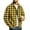 Yellow, variant on CCRFTGI Mens Jacket Corduroy Bomber Full Zip Casual Vintage Collared Long Sleeve Plaid Outdoor Fall Winter Coats for Men Dark Green L