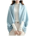 thumbnail image 2 of Women Soft Loose Shawl Lightweight Warm Knitted Shawl Wrap, 2 of 5
