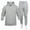 Gray, variant on Wutalume Men's Winter Solid Color Long-Sleeved Hooded Drawstring Sweatshirt and Sweatpants Suit, Warm and Comfortable for Casual and Athletic Wear,Dark Blue L