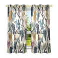 thumbnail image 6 of Yayeee Window Curtains Set of 2 for Living Room Light Filtering 63"x42", Beige Grape Leaves Pattern, 6 of 7