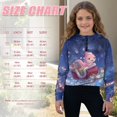 thumbnail image 7 of Xoenoiee Axolotl Gift Galaxy Print Oversized Sweatshirts for Girls Christmas Cropped Zipper Hoodies Xmas Outfits Half Zip Pullover Fall Winter 2025 Trendy Clothes, 9-10 Years, 7 of 7