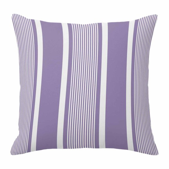 Throw Pillow Covers, Purple Stripe 24x24 Pillow Covers for Couch/Sofa/Bed, Boho Striped Modern Minimalist Geometric Lines Decorative Square Linen Cushion Pillowcase for Home Decor