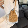 thumbnail image 5 of Bolso cruzado tejido a mano para mujer, mini bolso de playa tejido a mano para verano, bolso de hombro informal tejido, 5 of 5