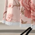 thumbnail image 5 of 60 Inch Round Tablecloth with White Lace Trim Fall Table Cover for Elegant Dining Decor Pink Flowers, 5 of 8