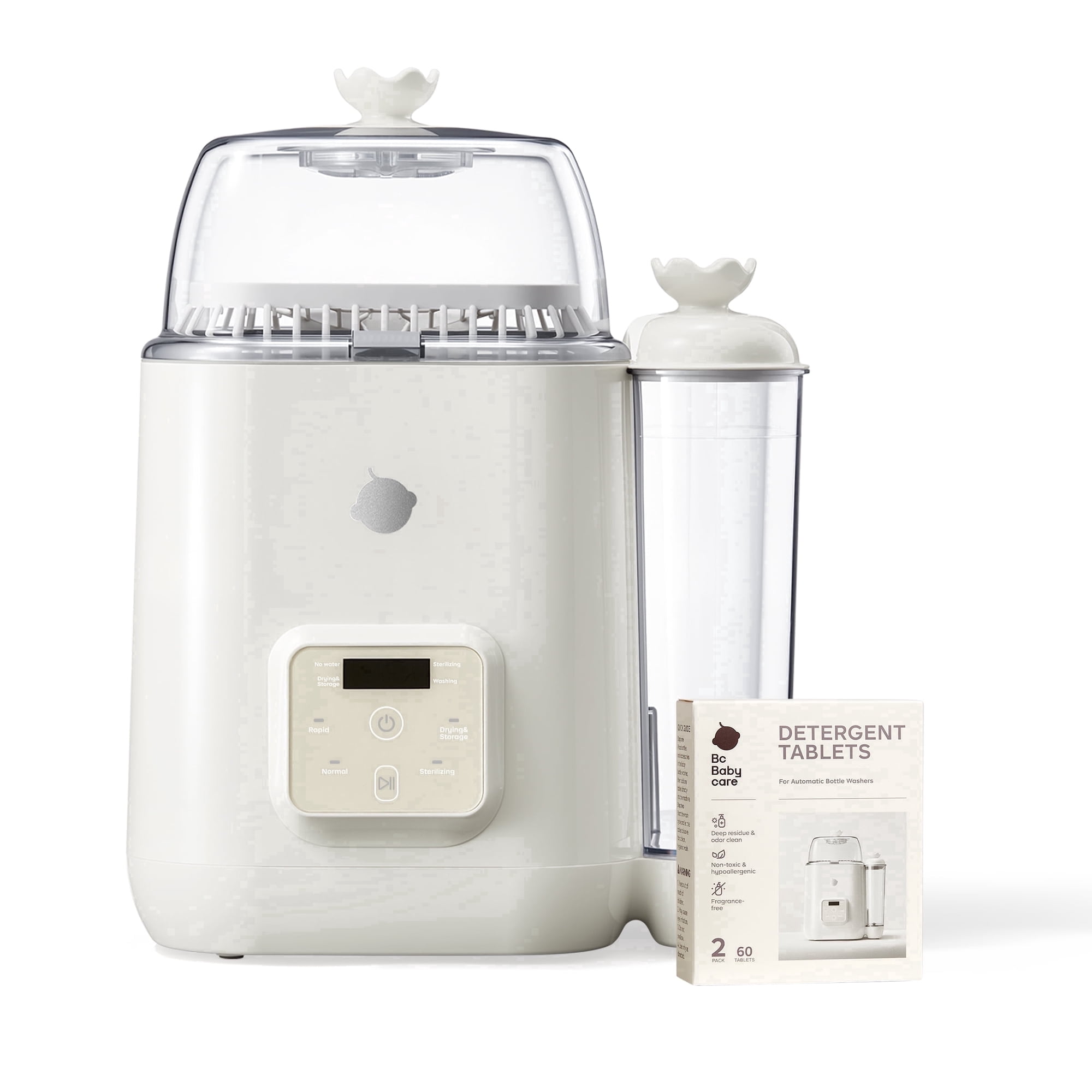Bc Babycare Clarvion 4-in-1 Automatic Baby Bottle Washer, Sterilizer, Dryer & Storage Machine for up to 6 Bottles, 72-Hour Hygienic Storage, Deep Clean, BPA-Free, with 60 Tablets