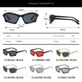 thumbnail image 2 of Retro Driving Punk Irregular Sports Sun Glasses Sunglasses Goggles Shades C4, 2 of 8