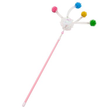 Bangcool Cat Wand Toy Funny Colorful Shiny Cat Teaser Toy Kitten Fake Feather Toy for Pet