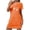 Orange, variant on Wancir Women's Plus Size Sleepshirt Short Sleeve Round Neck with Chest Print for Nightwear
