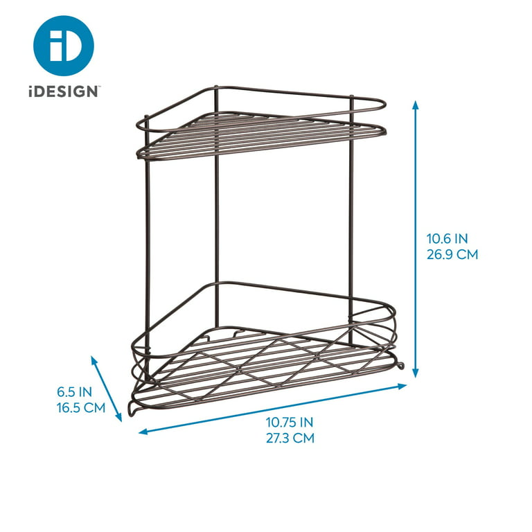 iDesign 3-Tier Corner Standing Shower Caddy, Bronze - Walmart.com