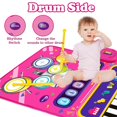 thumbnail image 2 of Juguetes para bebés de 1, 2 y 3 años, juguetes musicales 2 en 1 para niños, piano y tapete para batería para niños pequeños, 2 of 5