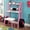 Pink, variant on Furniture of America Daiton Novelty Metal Pink Race Car Kids Desk and Stool Set