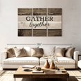thumbnail image 2 of Elephant Stock Gather Together Typography I Wall Art - Horizontal Multi Panel Canvas - Living Room Wall Decor - Wall Signs Multi Panel - Brown And Black Decor - 74" x 48", 2 of 4