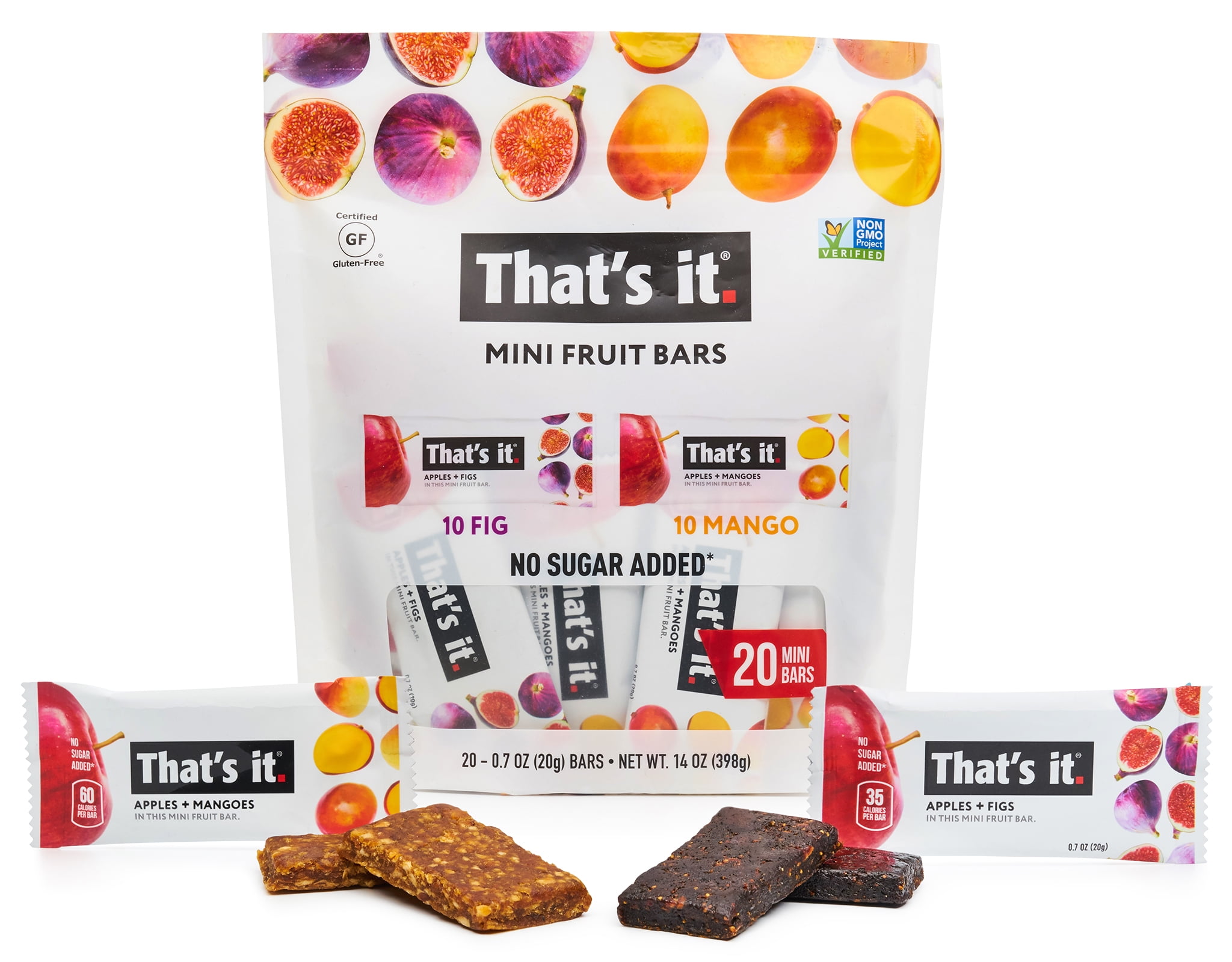 That's It Mini Fruit Bars Variety Pack 20 x 0.7 oz. - Fig + Mango
