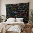 thumbnail image 3 of Math Formula Geometric Small Tapestry for Bedroom Wall Hanging Tapestry, Modern Art Black Yellow Ceiling Backdrop Tapestries Poster Blanket Wall Decor for Teens Room Living Room Dorm 23" x 28", 3 of 8