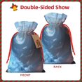 thumbnail image 2 of Naloa Red And Blue Fire Mountains Drawstring Christmas Bags, 3D Xmas Gift Bags, Christmas Wrapping Bags, Xmas Goodie Bags, Treat Pouch Bags, Party Favor Bags-Medium, 2 of 9