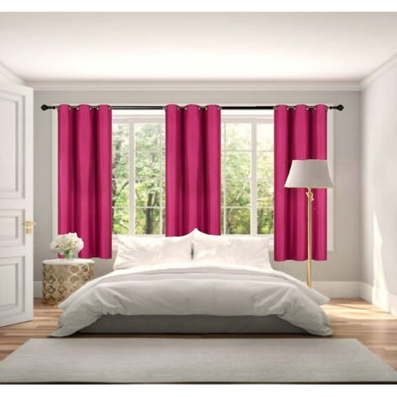 Adam Lilac Color Set of 2 Panels Drapes Thermal Blackout Noise Reduce 100% privacy Window Curtain Grommets Home Décor 63" Long