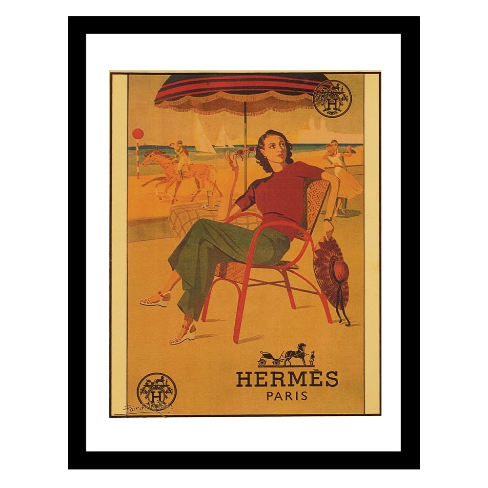 Vintage Paris Styling at the Beach Framed Print
