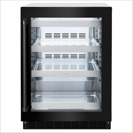 ZLINE 24 in. Touchstone 151 Can Beverage Fridge With Black Stainless Steel Glass Door (RBSO-BS-24)