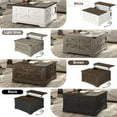 thumbnail image 3 of ANPOO 36" Movable Lift Top Coffee Table with Storage & Power Outlets, Farmhouse Square Coffee Table w/Wheels & Large Hidden Space, Wooden Center Table for Living Room(Black/36"), 3 of 9