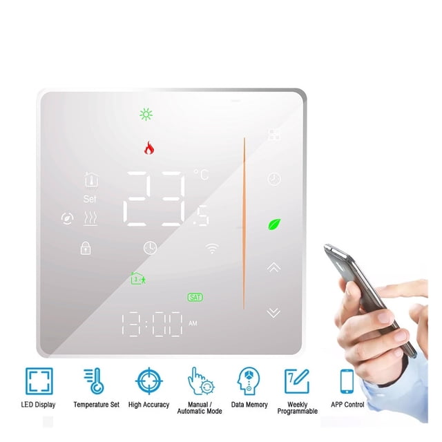 WiFi Smart Thermostat Temperature Controller For Electronics/Water/Gas Boiler Floor Ground Heating Works ,Easy to Install
