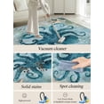 thumbnail image 5 of Turquoise Octopus Area Rug for Bedroom 4x6 Ft Ocean Marine Life Nautical Sea Theme Super Soft fuzzy Throw Rug Non-Slip Fluffy Plush Indoor Floor Carpet for Living Room Nursery Home Decor, 5 of 8