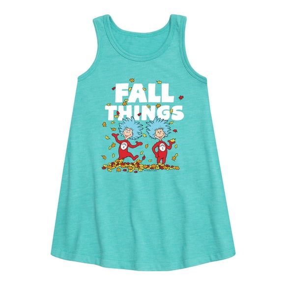 Dr. Seuss - Fall Things - Toddler and Youth Girls A-line Dress