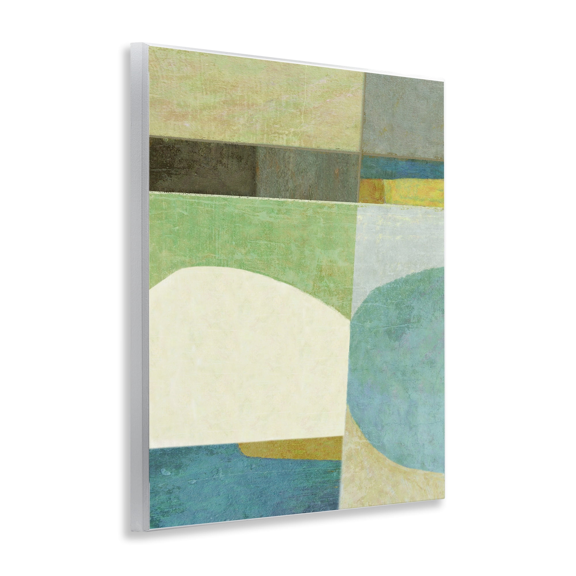 Stupell Industries Subtle Shapes Collage Abstract Painting Unframed Art Print Wall Art, 11 x 14