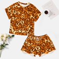 thumbnail image 4 of Leopard Print Pattern Print Women'S Pajamas Set Summer Sleepwear Sets 2 Piece Lounge Set, 4 of 7