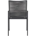thumbnail image 4 of Meridian Furniture Maldives Grey Rope Fabric Outdoor Patio Dining Side Chair, 4 of 11