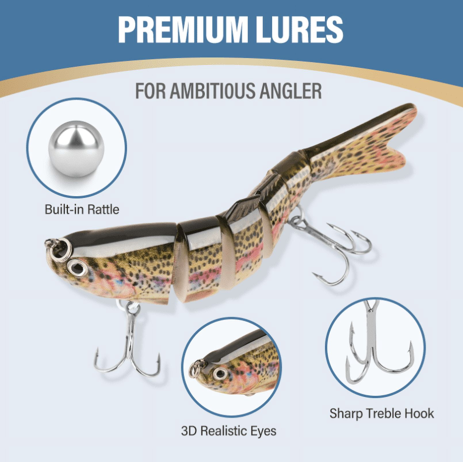 36-Piece Fishing Lures Kit – Includes Swimbaits, Propeller Baits, Soft Frogs, Ducks For Bass, Trout, Walleye - View #8
