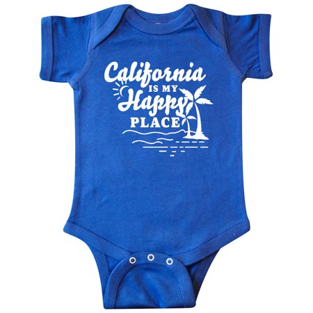 

Inktastic California is My Happy Place with Palm Trees Gift Baby Boy or Baby Girl Bodysuit
