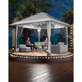 thumbnail image 4 of 13x13FT Pop-Up Gazebo Outdoor Tent with Mesh Cover, Canopy Tent with Carrying Bag Height Adjustable for Backyard and Patio, 4 of 7