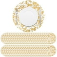 thumbnail image 2 of 100 manteles individuales desechables para mesa de comedor, redondos dorados de 33 cm, manteles individuales dorados para decoración de bodas, cumpleaños, cenas y fiestas., 2 of 6