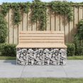 thumbnail image 1 of vidaXL Garden Bench Gabion Design 103x70x65 cm Solid Wood Pine, 1 of 5