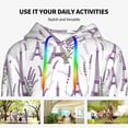 thumbnail image 4 of Lsque Lavender Flowers Pattern Casual Women's Hoodie,Hooded Sweatshirt with Kangaroo Pocket,Pullover Hoodie with Eye-catching Drawstrings-Large, 4 of 7