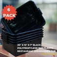 thumbnail image 4 of 6 PACK 20" x 15" x 7" Black Polypropylene Bus Plastic Restaurant Dishwasher Tub Stackable w/Handles, 20" x 15" x 7" Durable Plastic Dish Box for Kitchens, Bars, Catering, 4 of 4