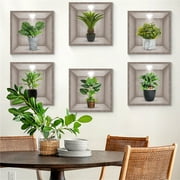 KIHOUT Promotion Simulated Iron Mesh Green Luo Bedroom, Living Room, Entrance, Dormitory Home Decoration Wall Stickers