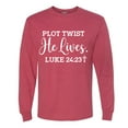 thumbnail image 2 of Wild Bobby Plot Twist He Lives Luke 24:23 Inspirational/Christian Men Long Sleeve Shirt, Vintage Heather Red, Medium, 2 of 5