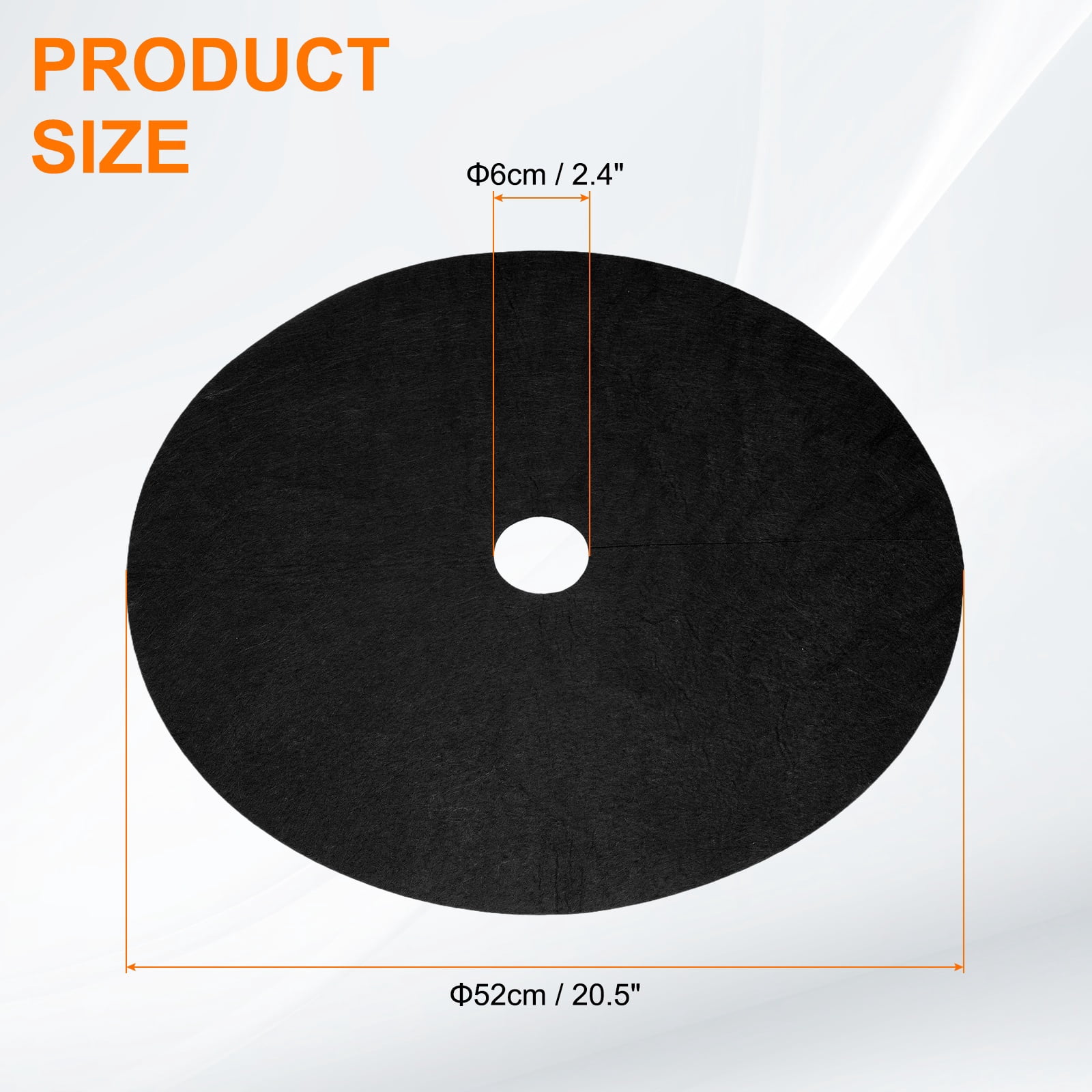 Uxcell 8pcs Tree Mulch Ring 20.5 Inch Non-Woven Round Tree Protector Weed Barrier Mat Plant Cover Rings for Weed Grass Control Root Protection, Black