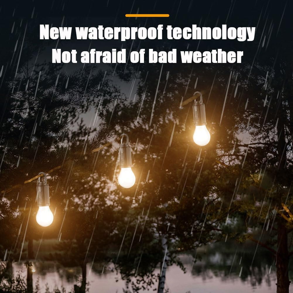 Solar LED Camping Lights, Solar Lights with 3 Lighting Modes, Rechargeable Portable Waterproof LED Camping Lantern for Camping, Hiking, Emergency